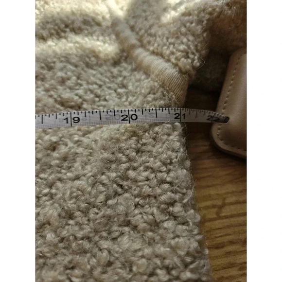 Zadig & Voltaire Boucle Wool Beige Open Cardigan Jacket Designer Coat Size M - Picture 13 of 14
